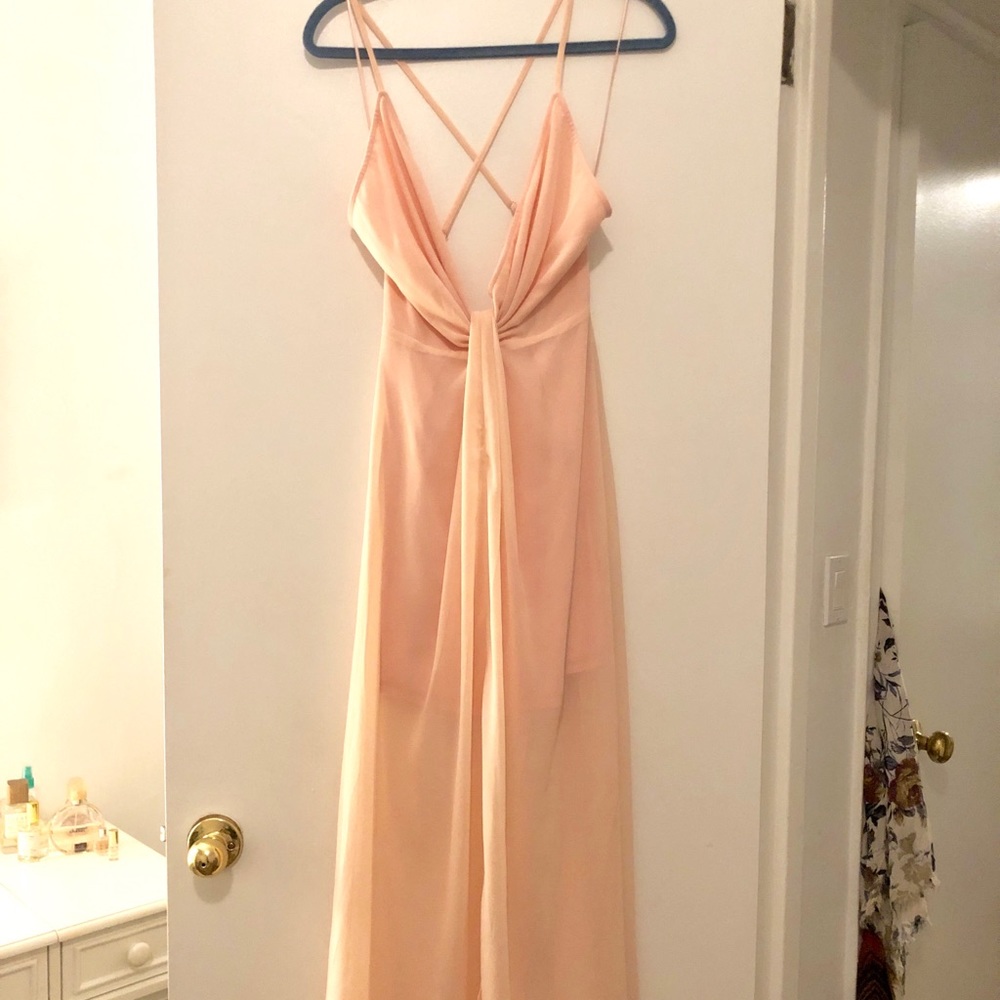 Nasty gal  light pink chiffon colored dress